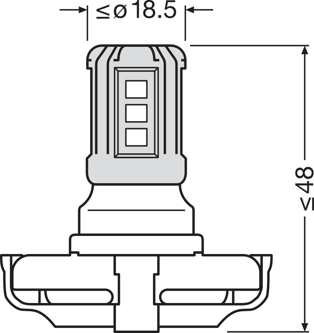 Gloeilamp, knipperlicht Osram 5201DWP-1BL