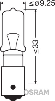 Gloeilamp, parkeer- / begrenzingslicht Osram 64138