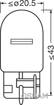 Osram Gloeilamp, achteruitrijlicht 7505