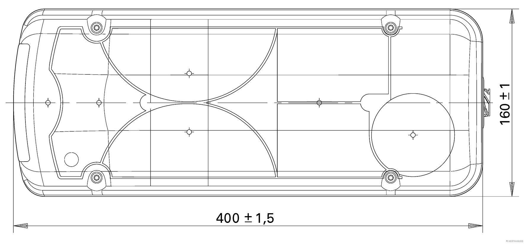 Herth+Buss Elparts Achterlicht 83840777
