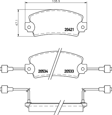 Remblokset Mintex MDB1112