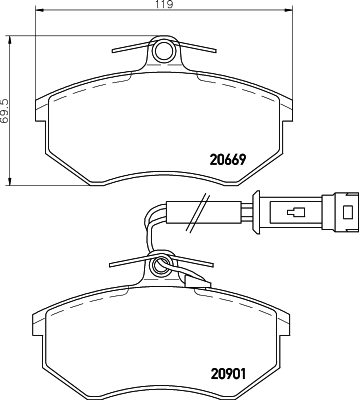 Remblokset Mintex MDB1293