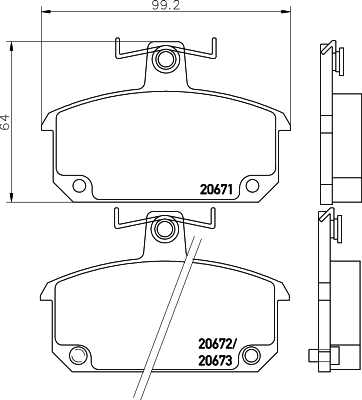 Remblokset Mintex MDB1172