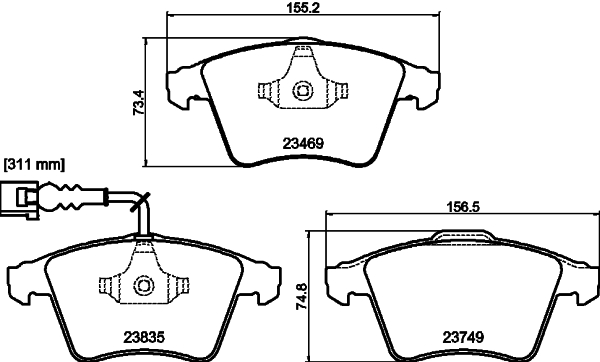 Remblokset Mintex MDB3411