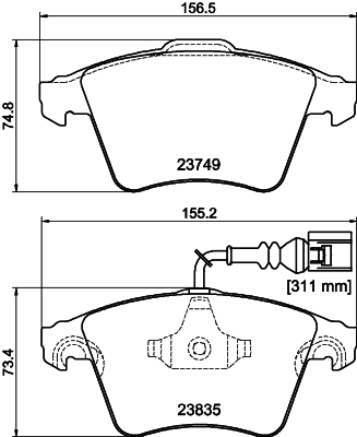 Remblokset Mintex MDB2745