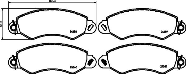 Remblokset Mintex MDB2817