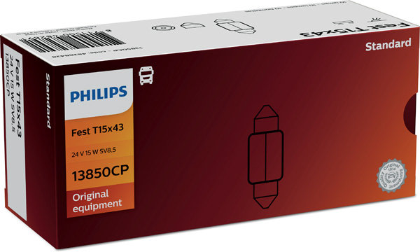 Gloeilamp, kofferruimteverlichting Philips 13850CP
