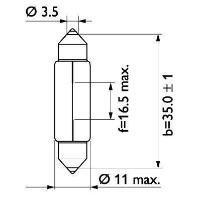 Philips Gloeilamp, motorruimteverlichting 13844CP