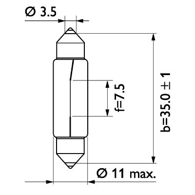 Philips Gloeilamp, interieurverlichting 13854CP