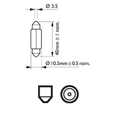 Philips Gloeilamp, kofferruimteverlichting 12864CP