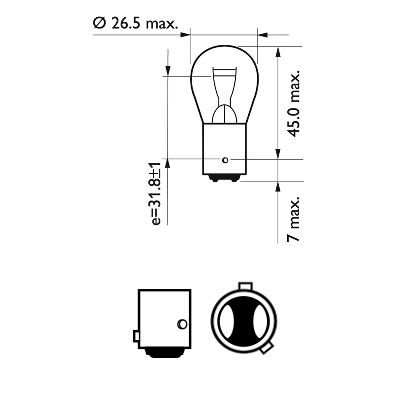 Philips Gloeilamp, achterlicht 12594CP