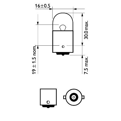 Philips Gloeilamp, achteruitrijlicht 12814B2