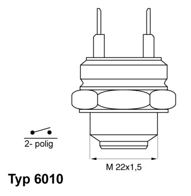 Temperatuurschakelaar Wahler 6010.82D