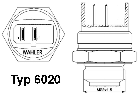 Temperatuurschakelaar Wahler 6020.92D