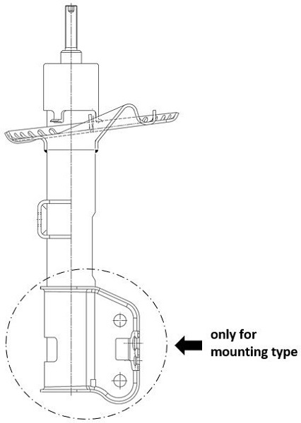 Schokdemper KYB 3358032