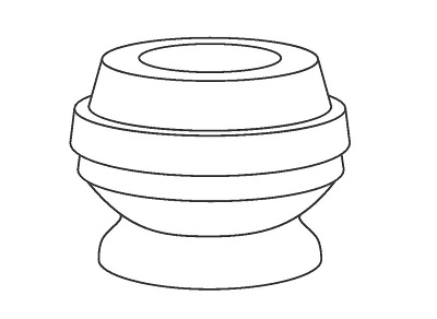 Stofkap schokdemper KYB 910222