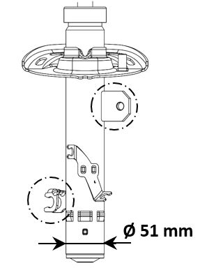 Schokdemper KYB 3338004
