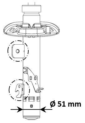 Schokdemper KYB 3338055