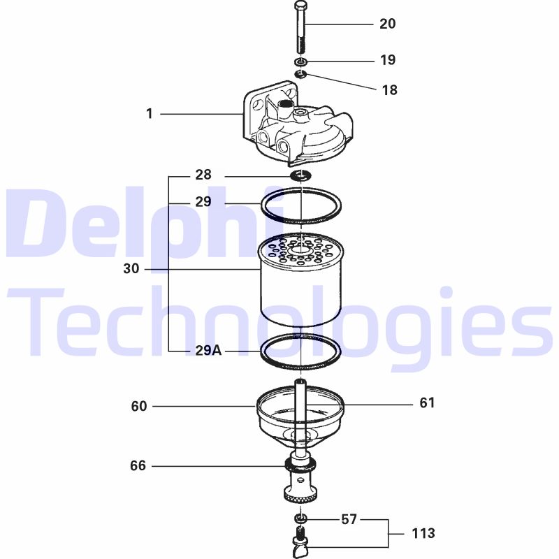 Brandstoffilter Delphi Diesel 5836B230