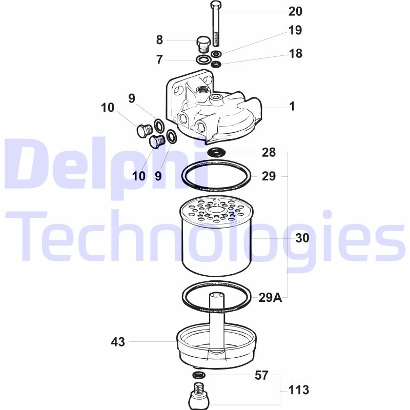 Brandstoffilter Delphi Diesel 5836B710