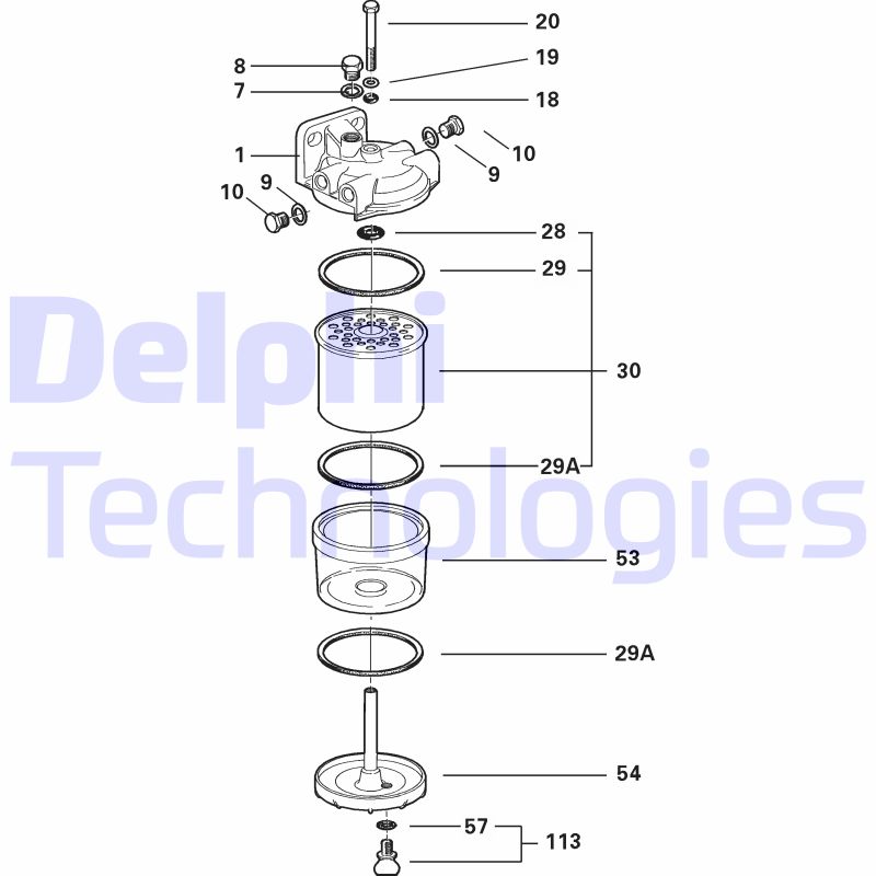 Brandstoffilter Delphi Diesel 5838B010