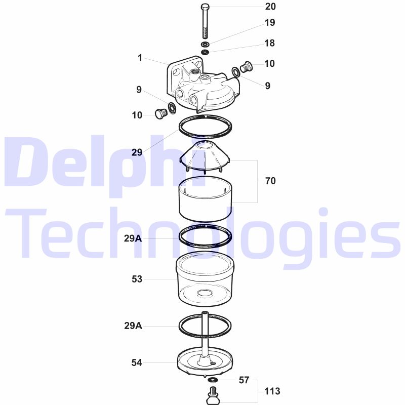 Brandstoffilter Delphi Diesel 5838B040