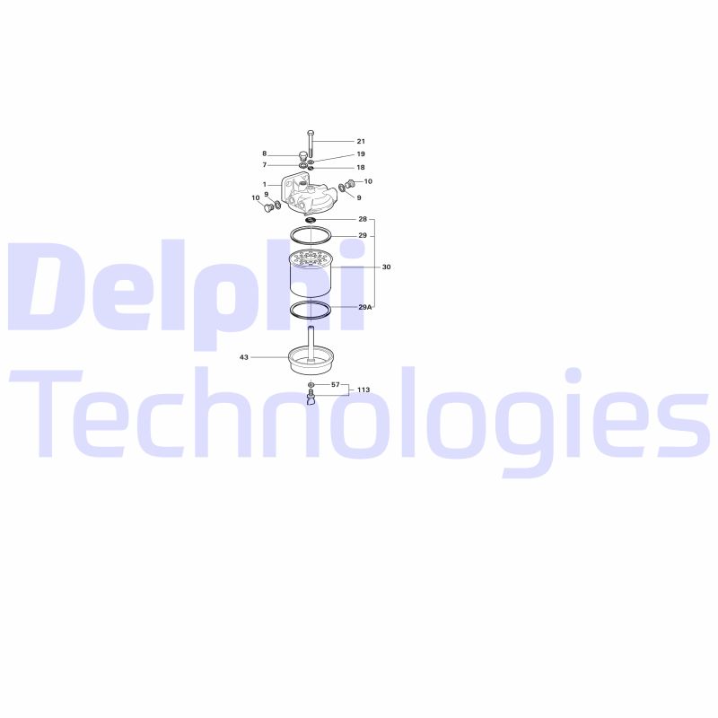 Brandstoffilter Delphi Diesel 5838B185