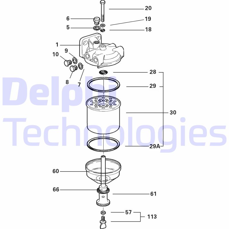 Brandstoffilter Delphi Diesel 5838B240