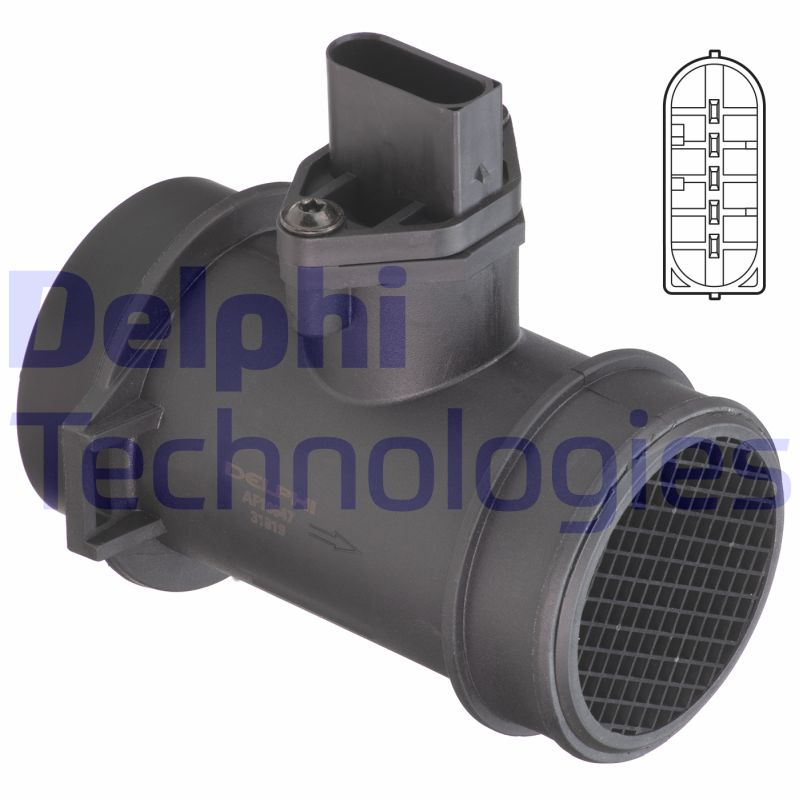 Luchtmassameter Delphi Diesel AF10647-12B1