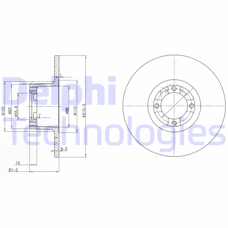 Remschijven Delphi Diesel BG2081