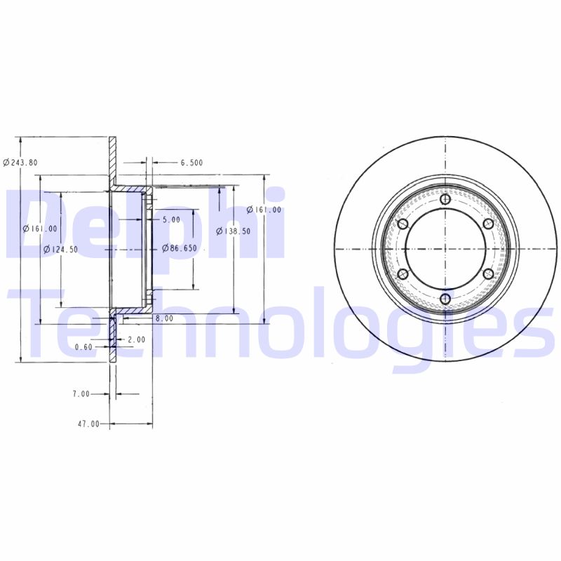 Remschijven Delphi Diesel BG2107