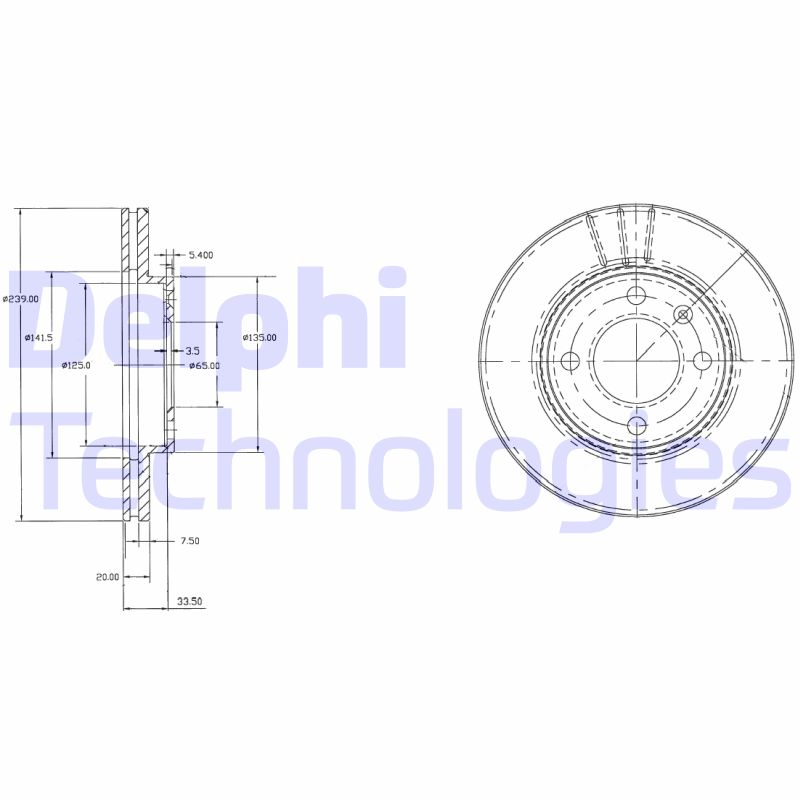 Remschijven Delphi Diesel BG2109