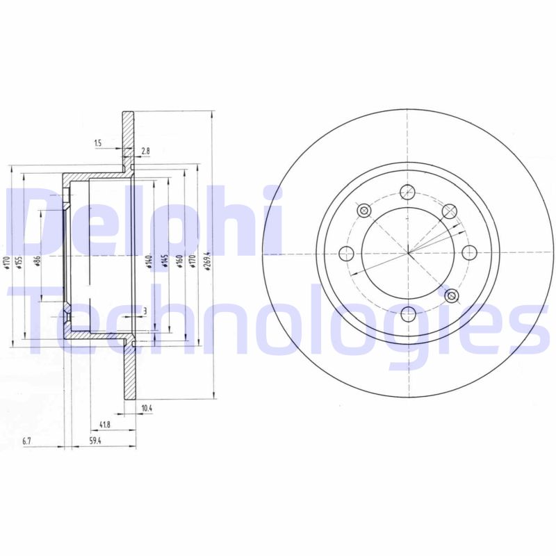 Remschijven Delphi Diesel BG2112