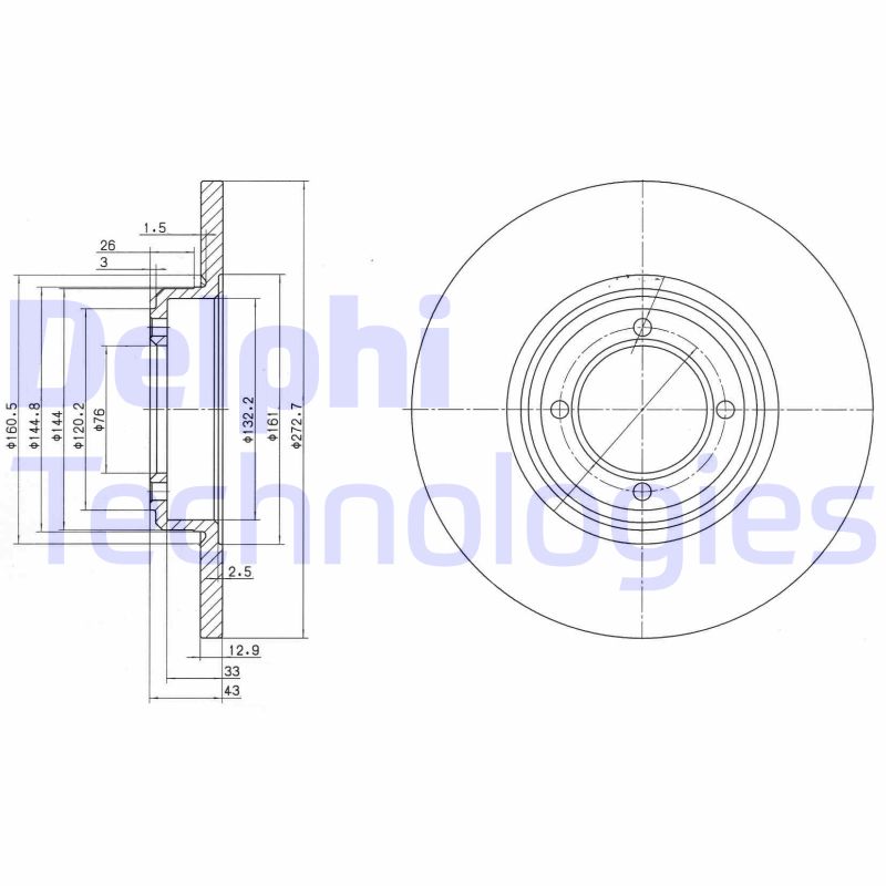 Remschijven Delphi Diesel BG2114