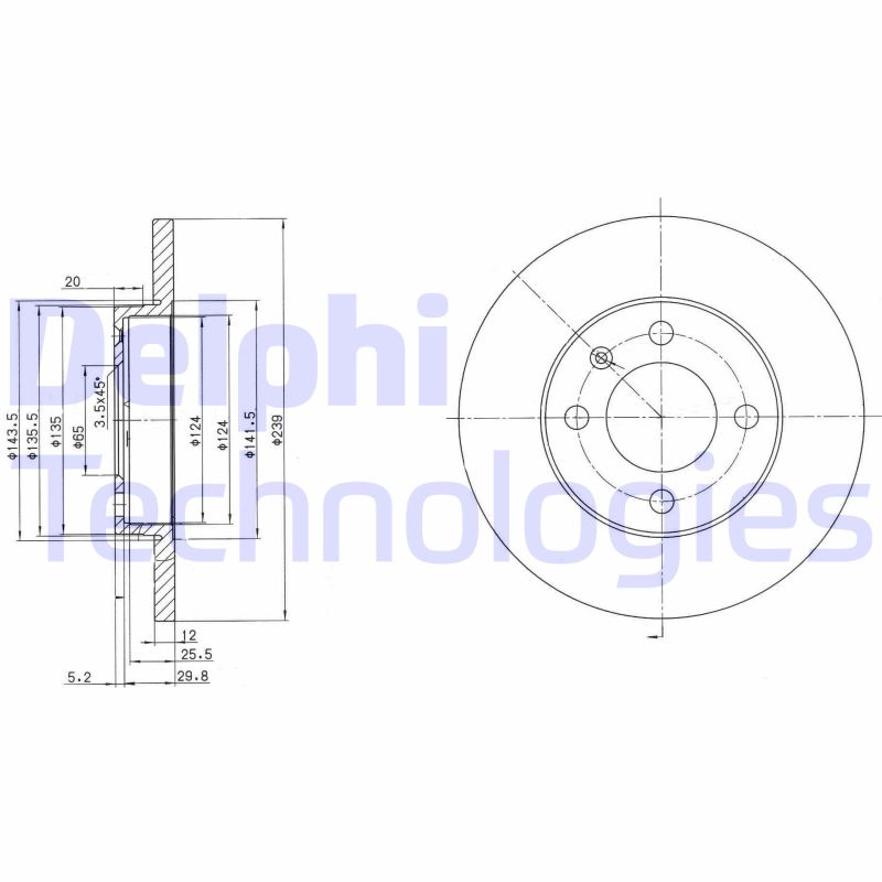 Remschijven Delphi Diesel BG2116