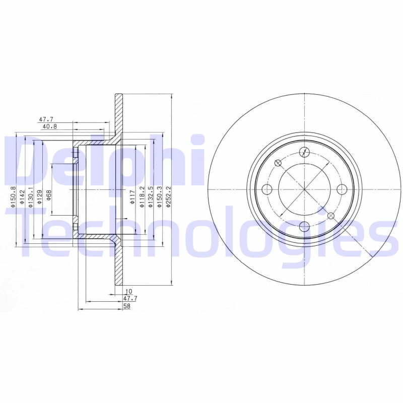 Remschijven Delphi Diesel BG2176