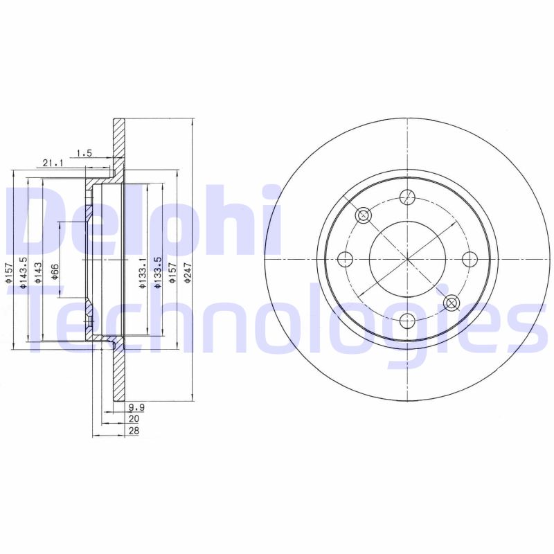 Remschijven Delphi Diesel BG2213