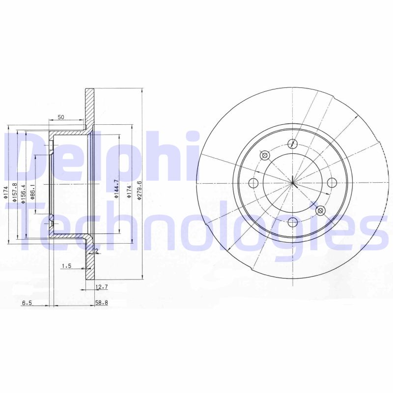 Remschijven Delphi Diesel BG2218