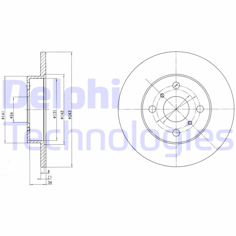 Remschijven Delphi Diesel BG2256