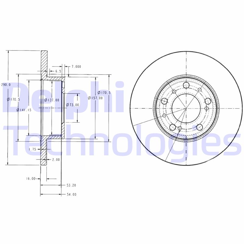 Remschijven Delphi Diesel BG2257