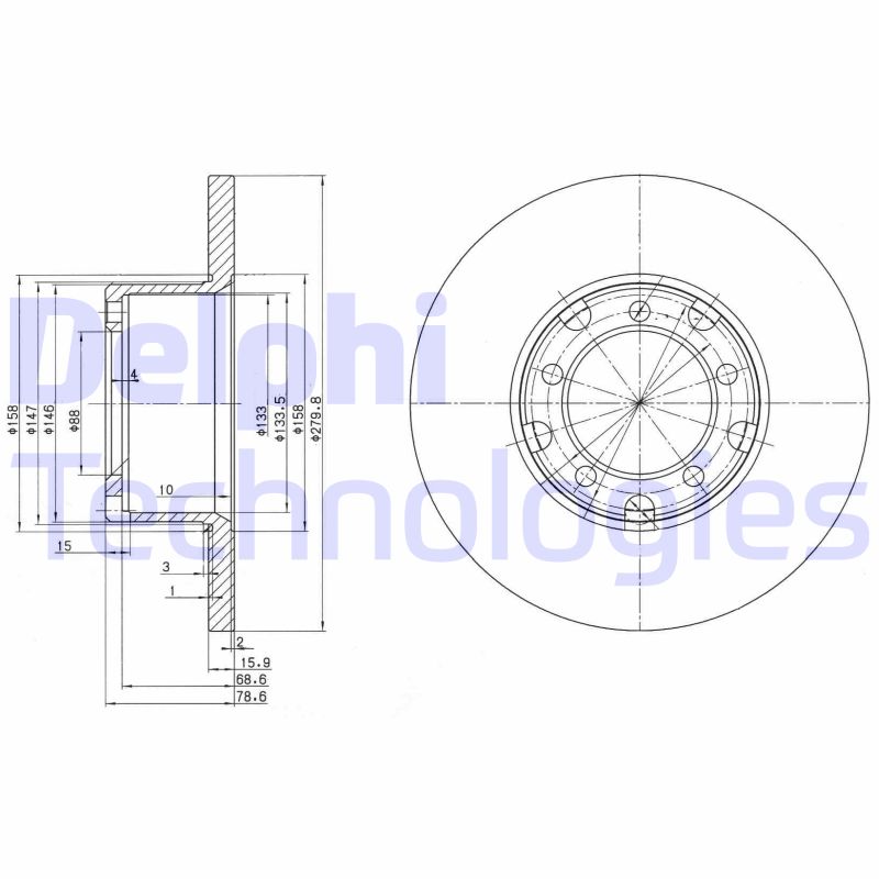 Remschijven Delphi Diesel BG2265