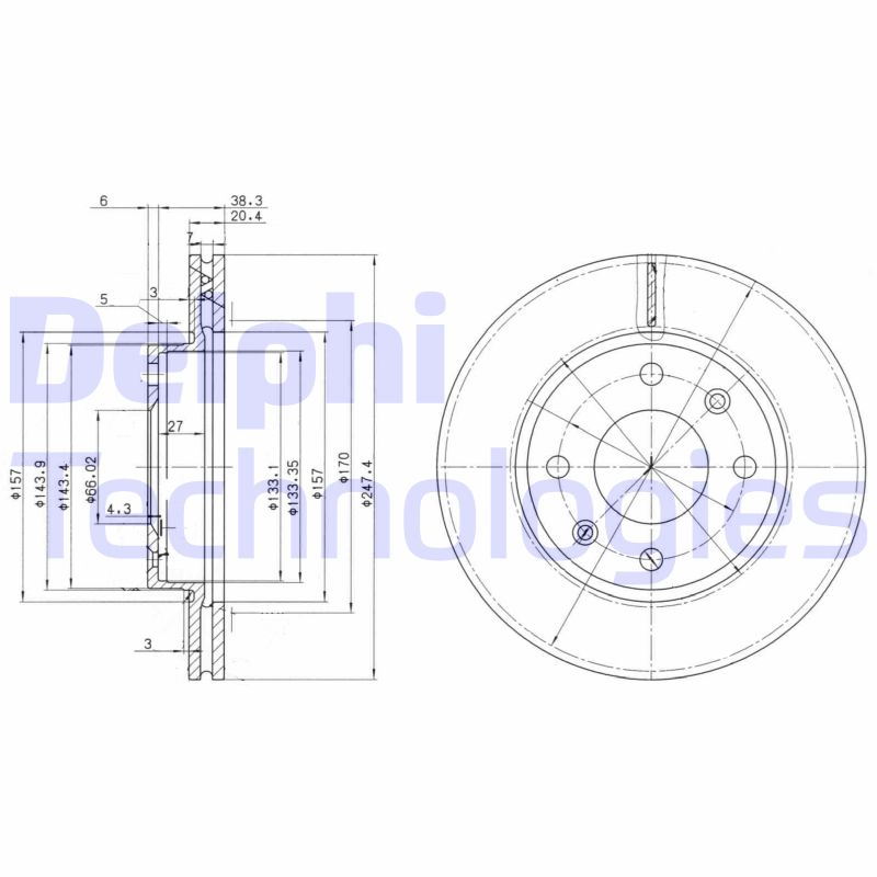 Remschijven Delphi Diesel BG2292