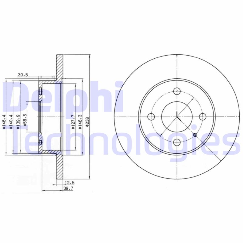 Remschijven Delphi Diesel BG2312
