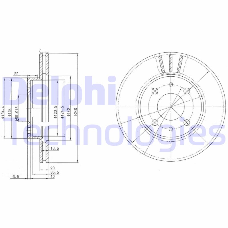 Remschijven Delphi Diesel BG2330