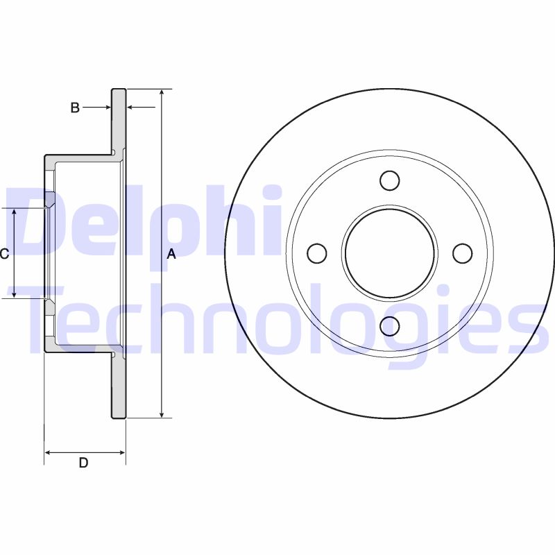 Remschijven Delphi Diesel BG2343