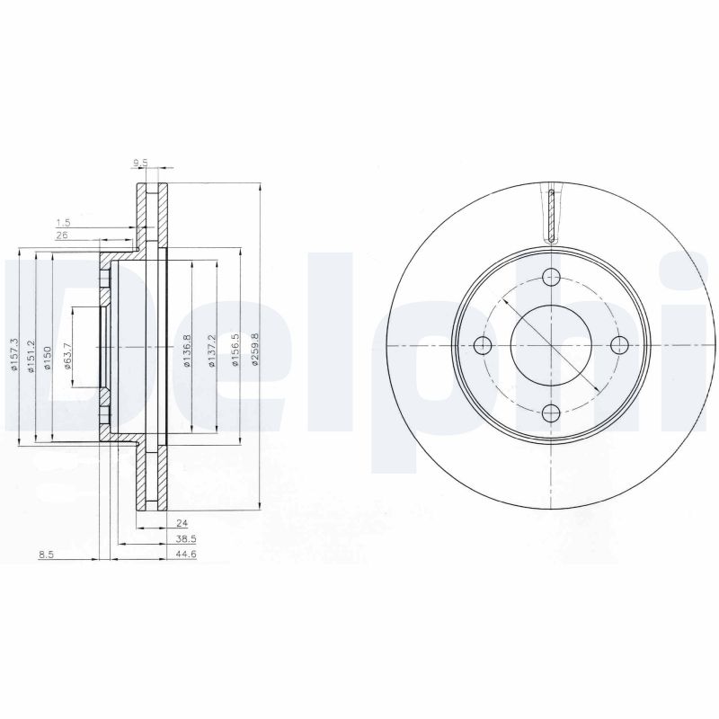 Remschijven Delphi Diesel BG2350