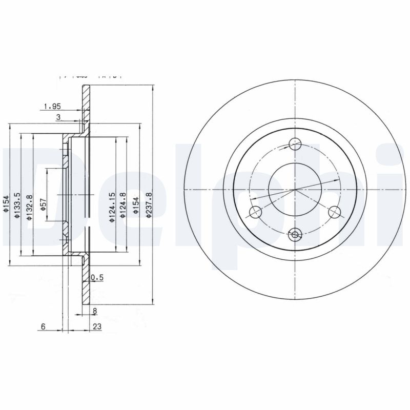 Remschijven Delphi Diesel BG2355