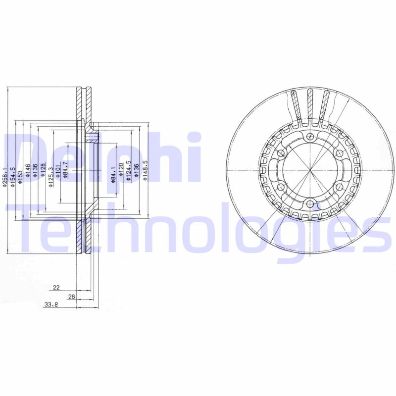 Remschijven Delphi Diesel BG2513