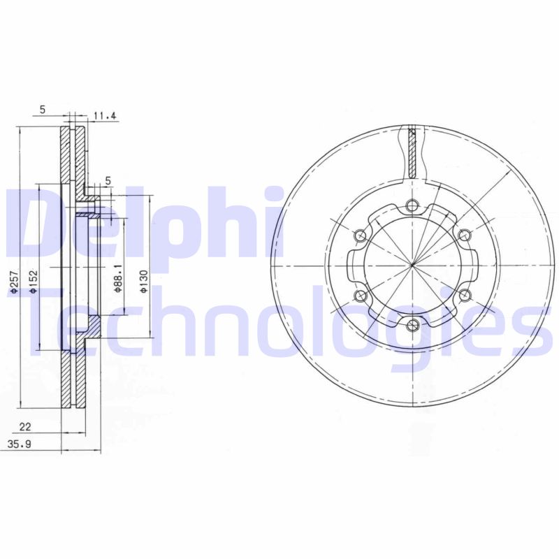 Remschijven Delphi Diesel BG2524