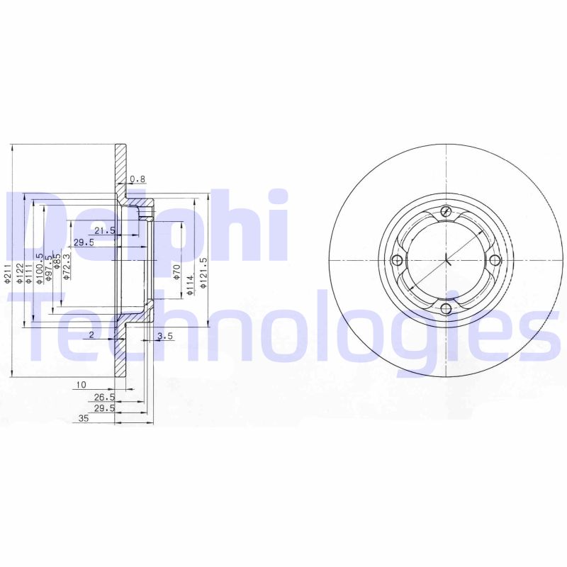 Remschijven Delphi Diesel BG2533